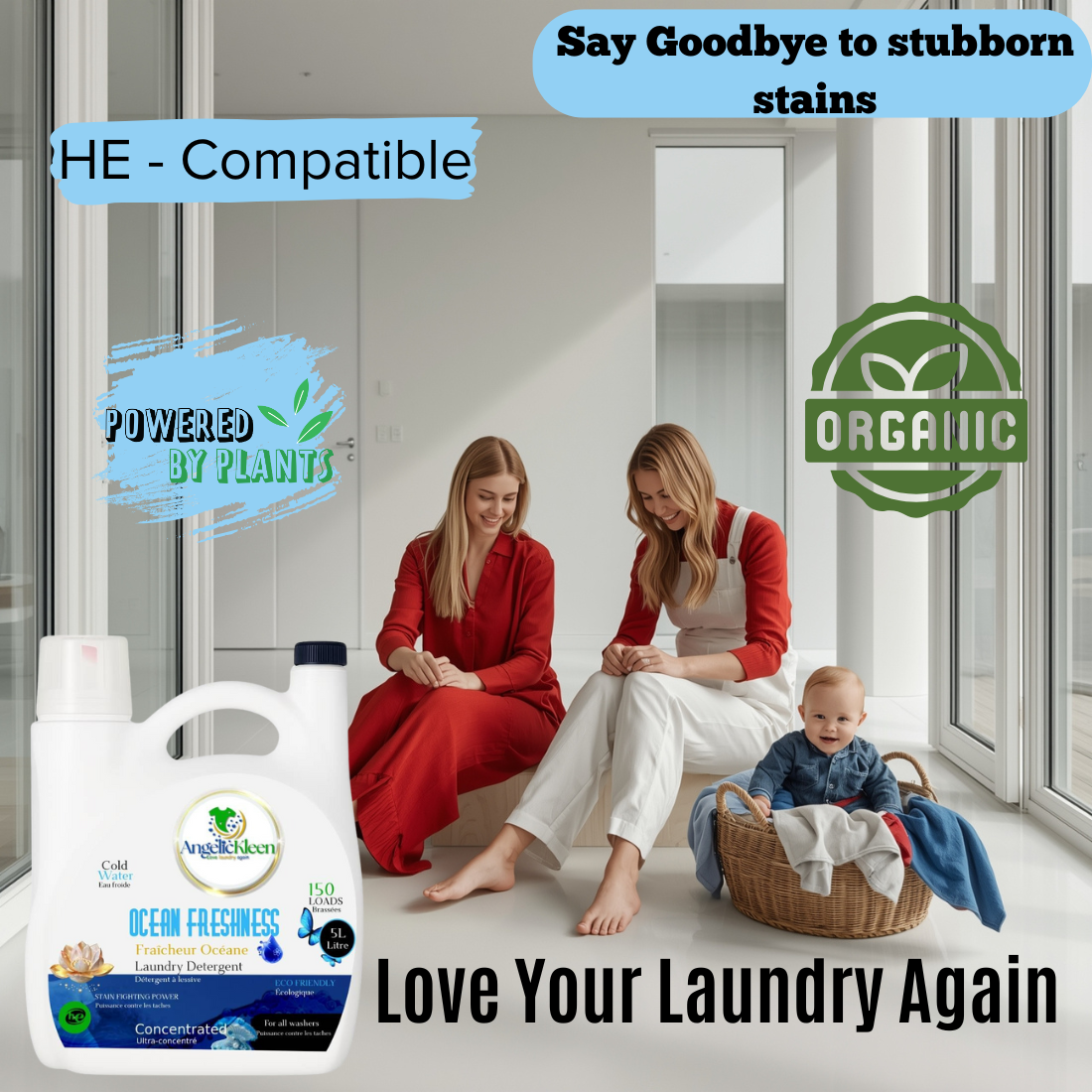 AngelicKleen Ocean Freshness Liquid Laundry Detergent