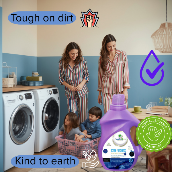 AngelicKleen Ocean Freshness Liquid Laundry Detergent