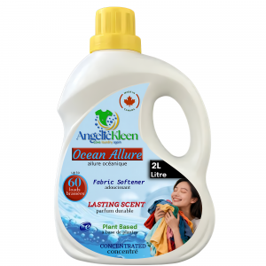 AngelicKleen Ocean Allure plant-based fabric softener 2L bottle with fresh ocean scent for soft clothes