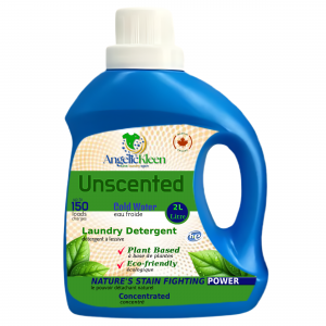 AngelicKleen Unscented fragrance-free plant-based liquid laundry detergent 2L hypoallergenic eco-friendly