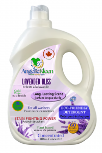 AngelicKleen Lavender Bliss plant-based HE laundry detergent bottle 2L with lavender scent for sensitive skin