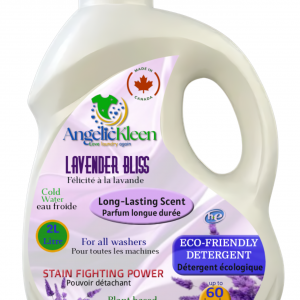 AngelicKleen Lavender Bliss plant-based HE laundry detergent bottle 2L with lavender scent for sensitive skin