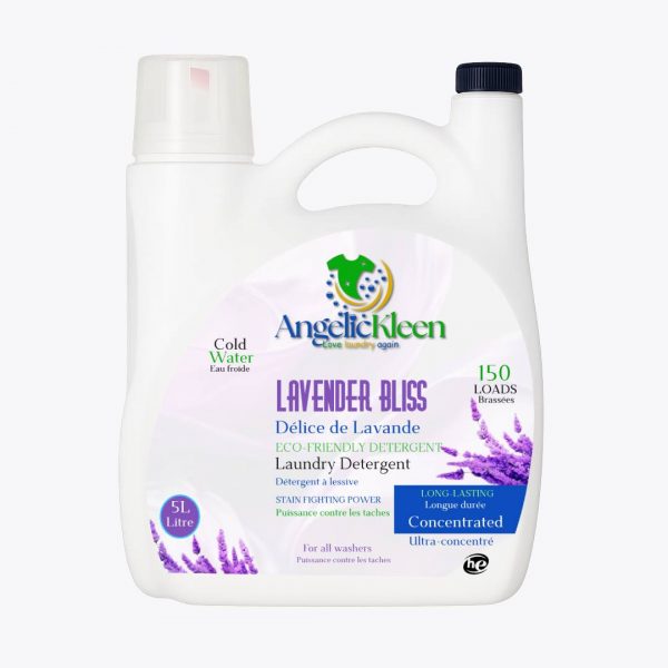 Lavender Bliss scented laundry detergent bottle for fresh, clean clothes