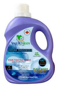 AngelicKleen Ocean Freshness plant-based liquid laundry detergent 2L bottle with fresh ocean scent HE compatible