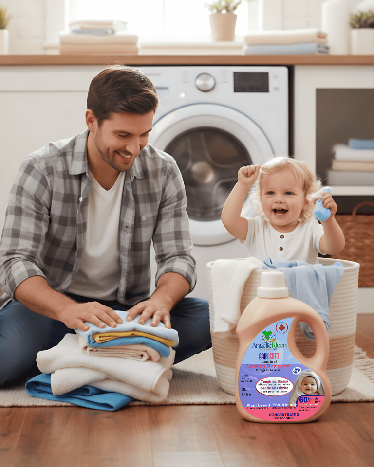 AngelicKleen Baby Soft hypoallergenic plant-based laundry detergent 2L for baby clothes and sensitive skin